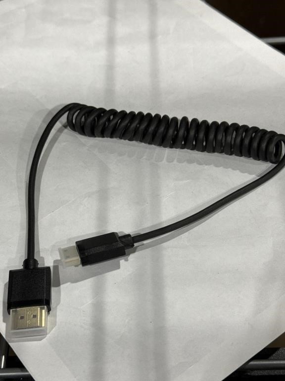Mini HDMI to HDMI 2.0 4K 60Hz Coiled Thin Cable