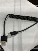 Mini HDMI to HDMI 2.0 4K 60Hz Coiled Thin Cable