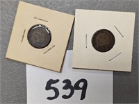1902 & 1907 Indian Head Pennies