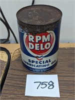 RPM Delo Metal Quart Oil Can - Full