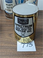 Sears Metal Quart Oil Can - Full
