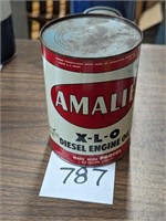 Amalie X-L-O Diesel Metal Quart Oil Can - Full