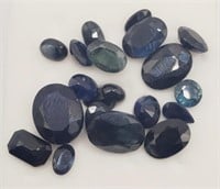 (LB) Midnight Blue Topaz Gemstones - Round, Oval,