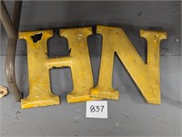 H & N Porcelain Letters - 12" (painted over)