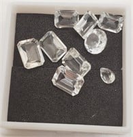 (LB) White Topaz Gemstones - Round, Emerald and