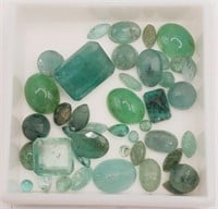 (LB) Emerald Gemstones - Round, Oval, Emerald,