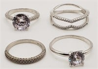 (KC) Dee Berkley Jewelry Sterling Silver CZ Rings