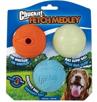 2Pcs Chuckit! Medium Fetch Medley Balls 2.5 inch