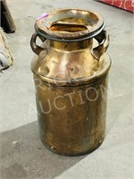 Antique Copper coated milk can w/ lid