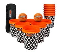 1 LOT BASKETBALL PONG INCLUDES CARRY BAG, 12 HOOP