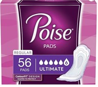 1 LOT ( 2 BOXES ) Poise Incontinence Pads,