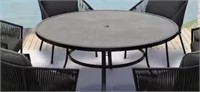 (TABLE ONLY) O'Connor Black  Wicker Patio Outdoor