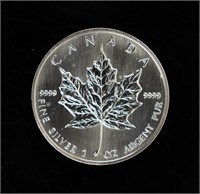 Coin 1989 Canada .999 Silver Maple Leaf BU
