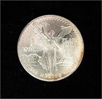 Coin 1985 Mexico 1 ONZA .999 Fine Silver BU