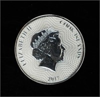 Coin 2017 Cook Islands 1 Troy Ounce .999 Silver