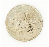 Coin 1889 Mexico 8 Reales Silver Extra Fine