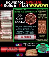 THIS AUCTION ONLY! BU Shotgun Lincoln 1c roll, 200