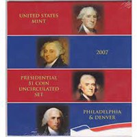 2008 US Mint Presidential $1 Uncriculated Coin Set