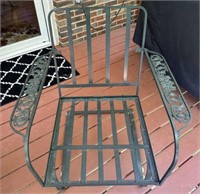 Grape & Vine Wrought Iron Rocking Patio Chair