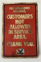 1984 Valvoline Customer Service Area Sign