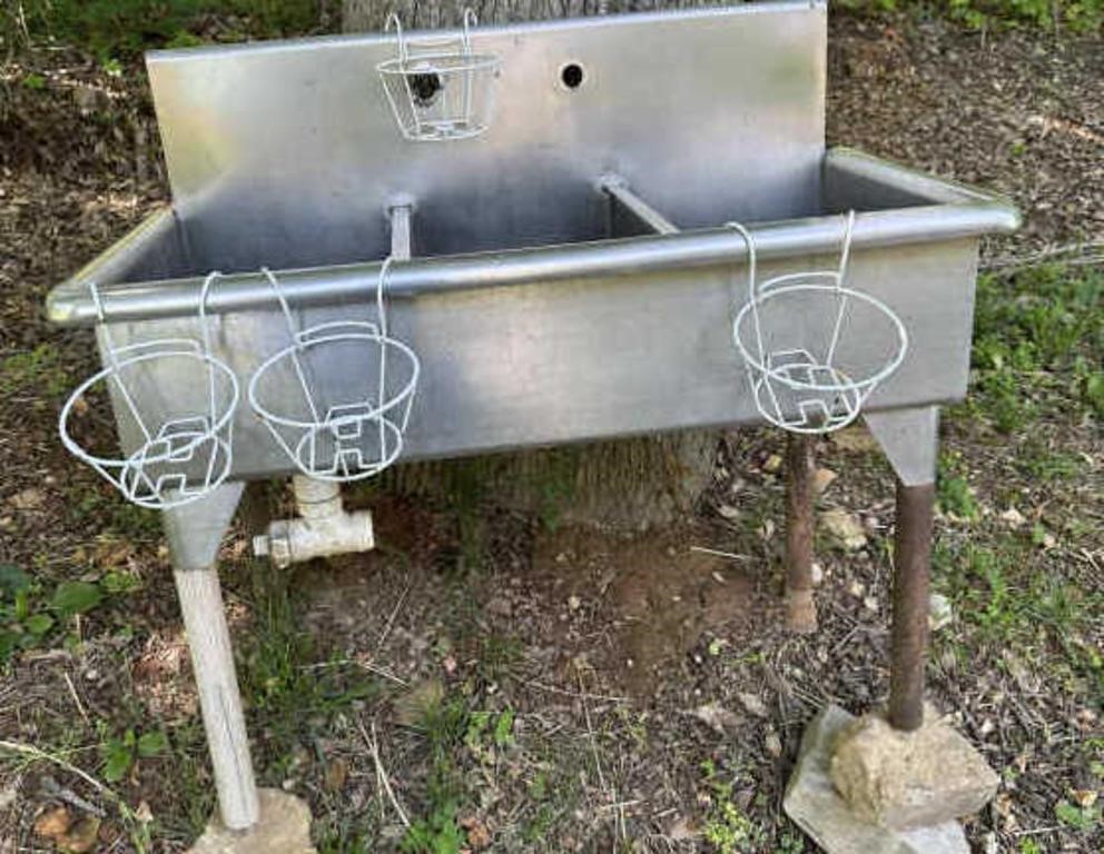 3 Section Outdoor Stainless Steel Sink