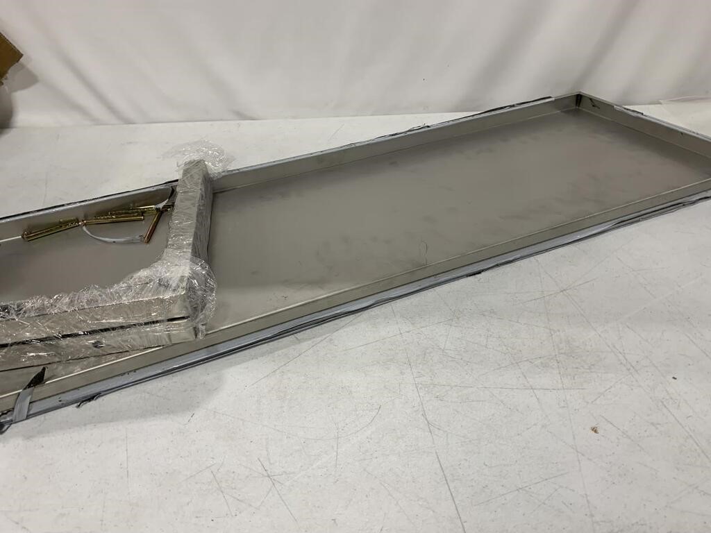 LARGE STAINLESS STEEL WALL SHELF 39 x12IN USED