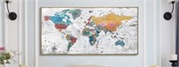 WORLD MAP CANVAS WALL ART
