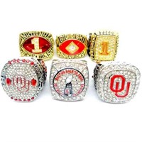 Oklahoma Sooners Set of 6 Champs Rings NEW