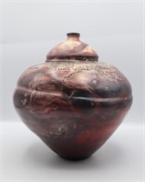 Rigell Signed Cherry Cordial Art Pottery Urn