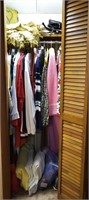 Downstairs Closet Contents - Clothes, Blankets +