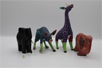Hand Carved wood & Stone Animals