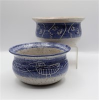 Signed Hugh Bailey Art Pottery Bowls