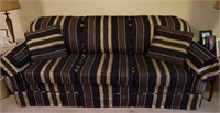 Poly-Satin Striped Sofa Couch