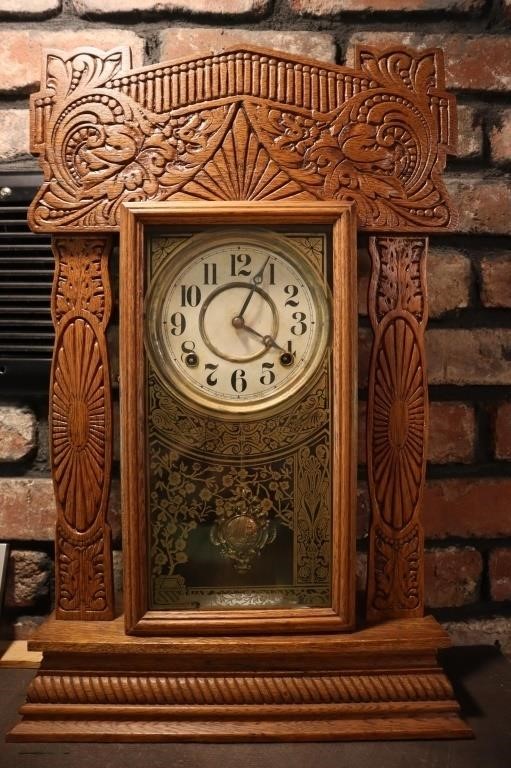 Deco Style Ingram Mantle Wall Clock w/ Keys