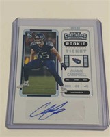 Chance Campbell Rookie Ticket Auto