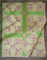 Hand Sewn Twin Size Quilt