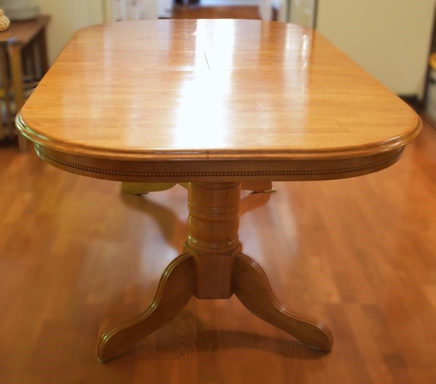 Solid Wood Bead-detail Dining Table