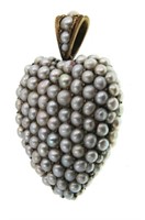 Antique Heart shaped pearl pendant