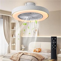 HNWZD 20" Ceiling Fan with Lights Bladeless Ceilin