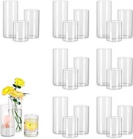 USED - Glass Cylinder Vases Set of 24, Hewory Tall