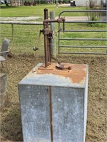 Large Antique Magnolia Oil Pump for Gas Station
