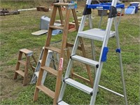 Cosco Aluminum & Wooden  Step Ladders + +