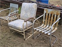 Two Cool Mid Century Lawn Chairs + One
