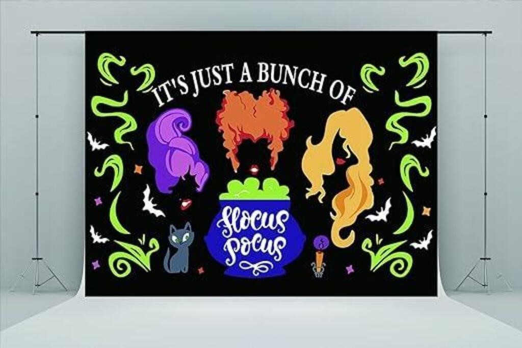 SEALED-5X3ft Halloween Witch Sisters Backdrop