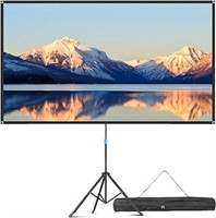 VISULAPEX Projector Screen with Stand, 80 Inch Por