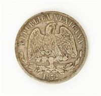 Coin 1872 Mexico UN PESO in Very Fine