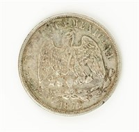 Coin 1872 Mexico UN PESO in Very Fine