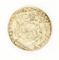 Coin 1891 Eritrea 5 Tallero Silver Crown XF+