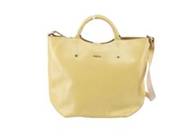FURLA Light Yellow Leather 2 Way  Shoulder Bag