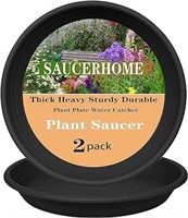 SAUCERHOME 2 Packs Plant Saucer Pot Tray 6 8 10 12